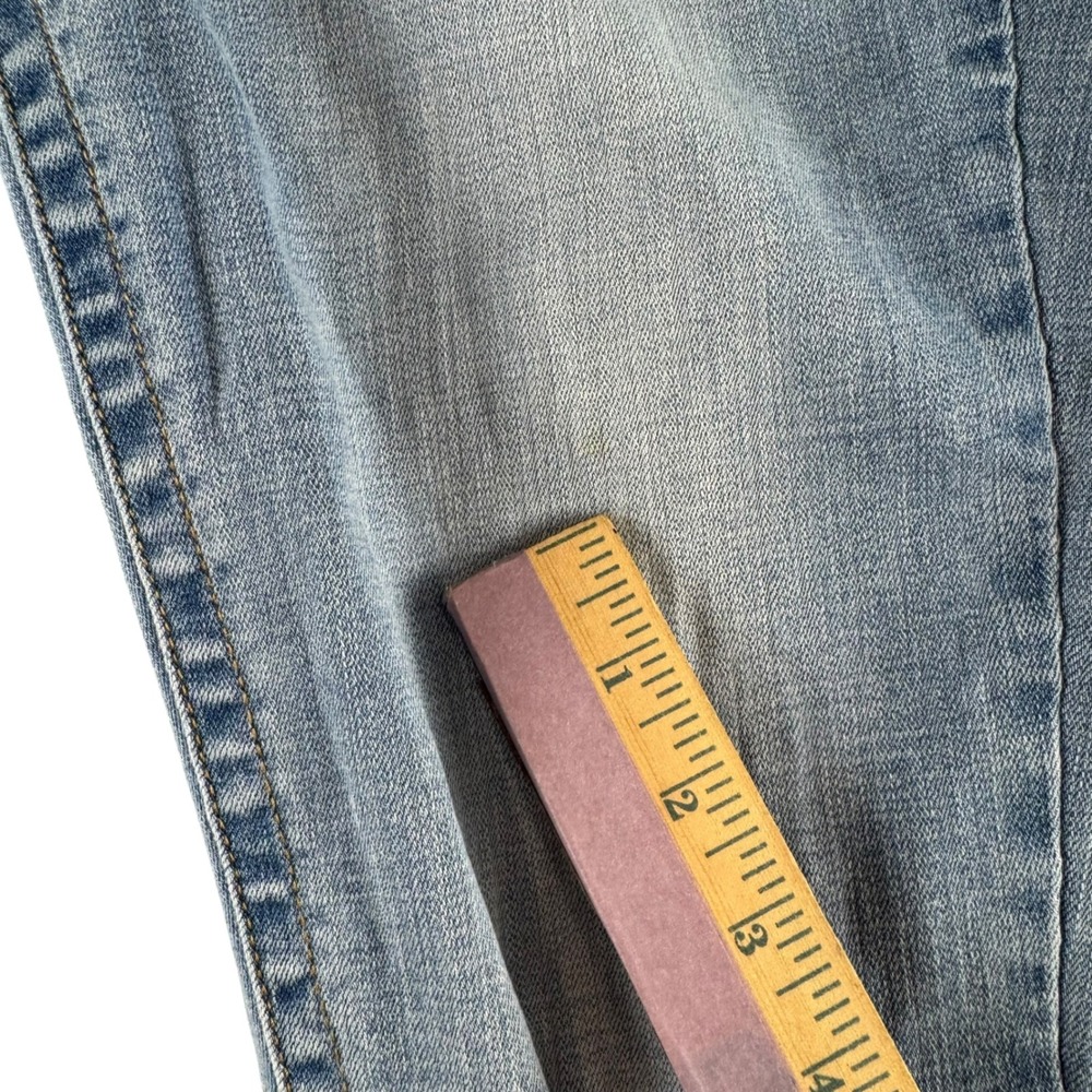 Seven7 Womens Skinny Jeans Light Wash Distressed Ripped Knee Size 10 Stretch - Picture 5 of 8